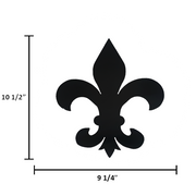 Fleur De Lis - Metal - Black