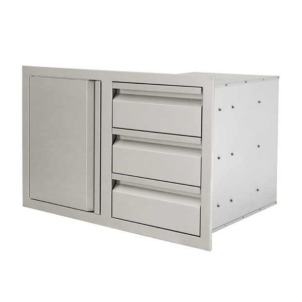 RCS Gas Grills - Triple Drawers w/ Single Door - VDC2SC