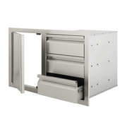 RCS Gas Grills - Triple Drawers w/ Single Door - VDC2SC