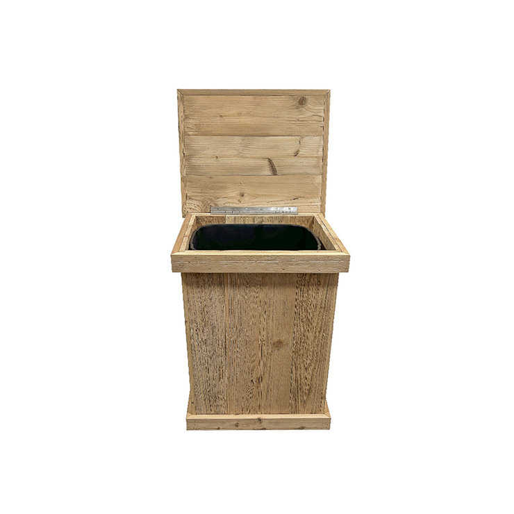 Haggards - Single Rustic Trash Can w/ Star