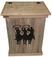 Rustic Single Trash Can Tres Hombres - HRTCSI008B 