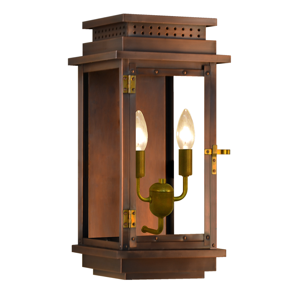 Arcadia Gas or Electric Copper Flush Lantern Collection by The CopperSmith