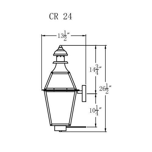 The Coppersmith's Creole 24 Gas Light - CR24G – CunninghamLiving.com