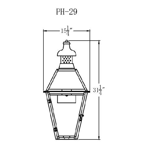 Electric Gas Light - Pebble Hill 29 - PH29E _ 2